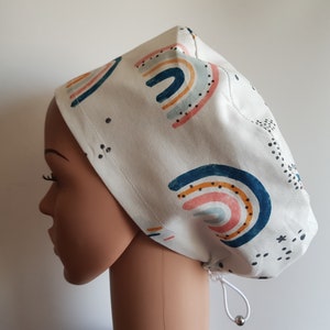 Scrub cap with regulator, surgical caps, scrub hats for women High quality Premium cotton nurse hat, Boho animals