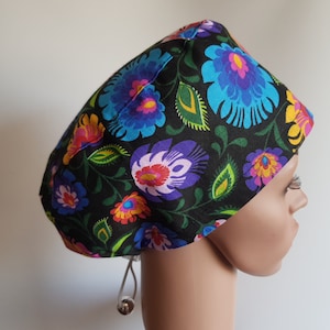 Scrub cap with regulator, surgical caps, scrub hats for women High quality Premium cotton nurse hat, Boho animals