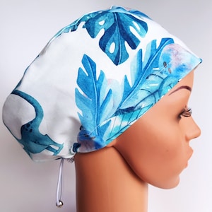 Scrub cap with regulator, surgical caps, scrub hats for women High quality Premium cotton nurse hat, Prehistoric World