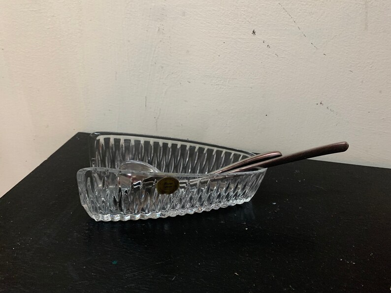 Princess House Germany 24 Lead Crystal Fork and Spoon Rest Vintage Etsy