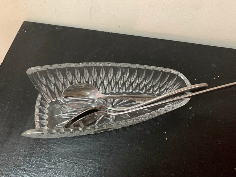 Princess House Germany 24 Lead Crystal Fork and Spoon Rest Etsy