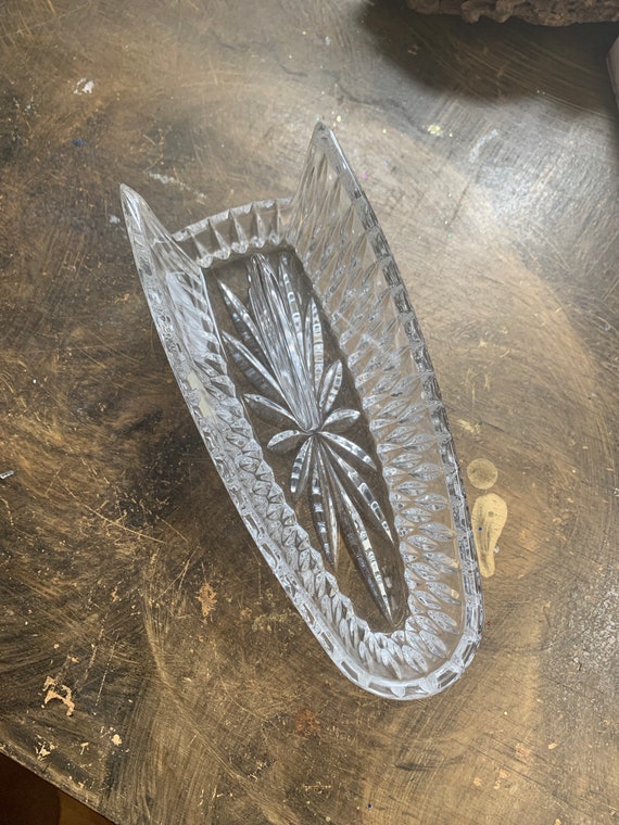 Princess House Germany 24 Lead Crystal Fork and Spoon Rest Etsy