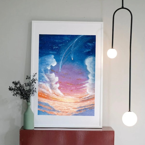 Your Name, Kimi no Nawa poster, Radwimps painting, Anime fan poster Gift, Wall art decor painting