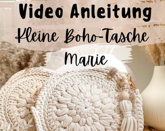 TUTORIEL VIDÉO Instructions pour le petit sac bohème MARIE - Allemand - conçu par monohandmade - Diy