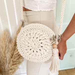 Boho bag, shoulder bag Marie - the Monohandmade Original - cotton, cross body bag, handbag, crocheted bag, summer bag,