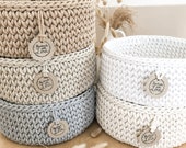 Bread basket Emma crocheted - Utensilo crochet basket,Storage basket,Bread basket,Decoration,Gift basket,Roll basket,Gift basket,Order helper