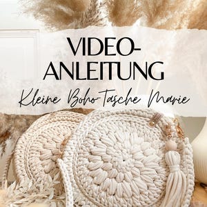 Häkelanleitung Kleine Boho Tasche "Marie" Video Anleitung zum Häkeln DEUTSCH / GERMAN  designed by monohandmade DIY Muster