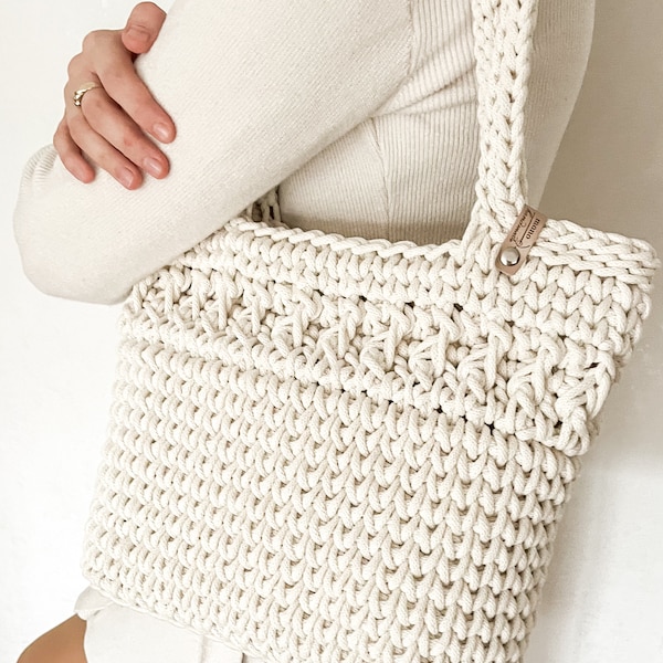 Crochet bag Lisa, shopper, handbag, handle bag, summer bag, boho bag, beach bag, gift idea