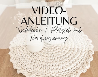 Häkelanleitung Tischdecke / Platzset Video Tutorial Häkelmuster DEUTSCH GERMAN