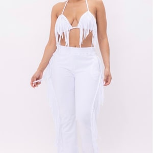 Women’s fringe pants set