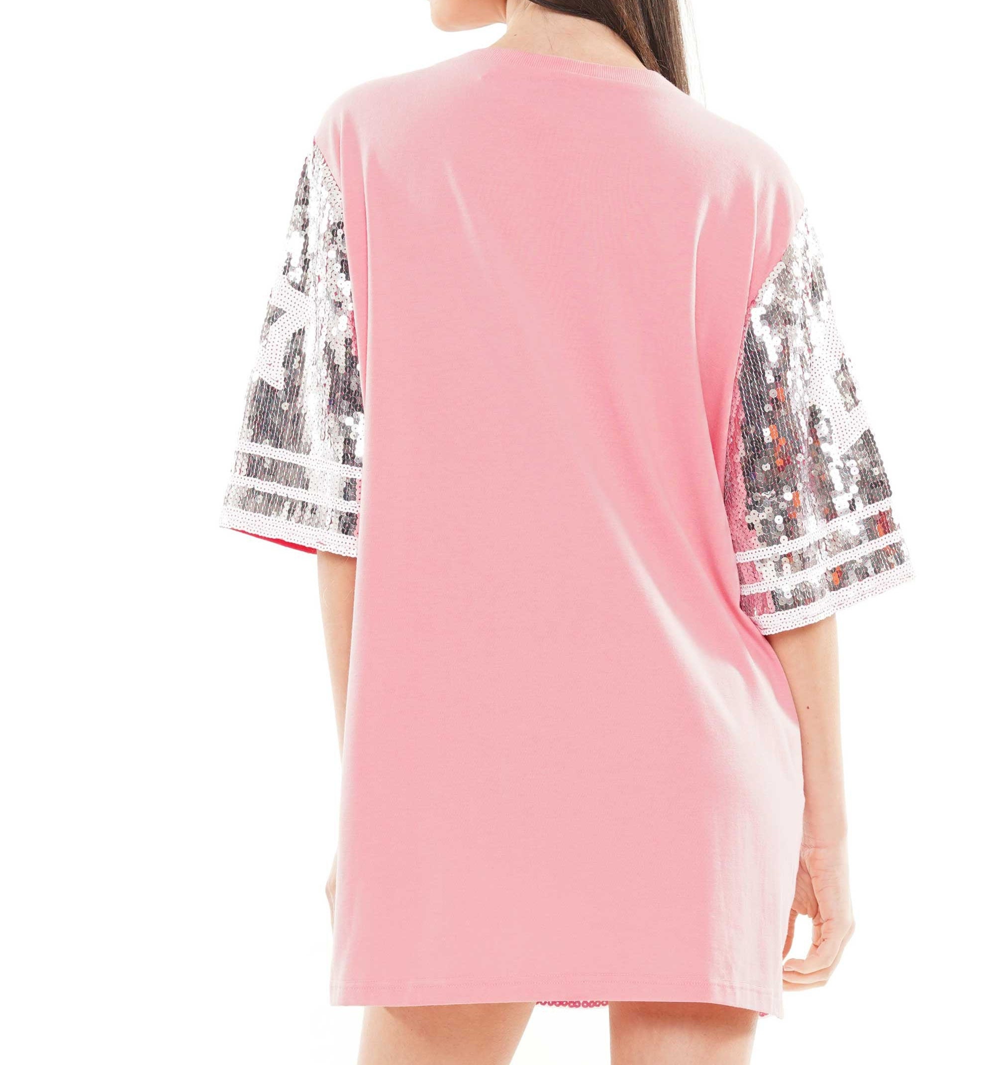 pink sequin jersey dress Women Number 1 Game Day Oversized Top/Dress Hot Homecoming Dresses 2018