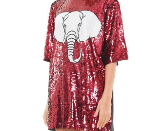Alabam Game Day with elephant sequin dress