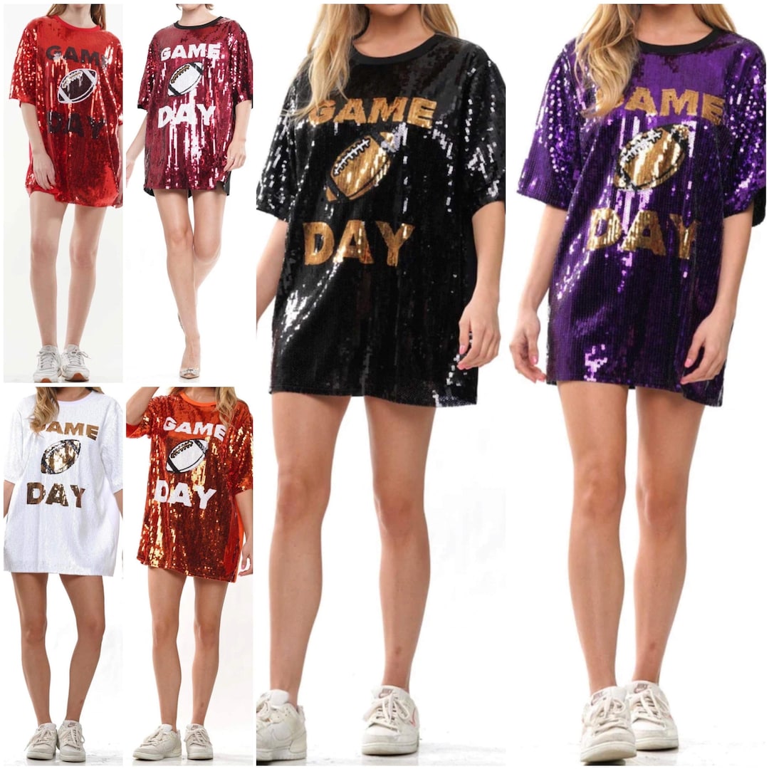 Game Day Football Sequin Dress - Etsy