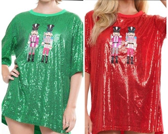 Ruffled Nutcracker Dress - Festive Long Sleeve Style