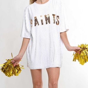 New Orleans Saints Sequin Dress - Etsy