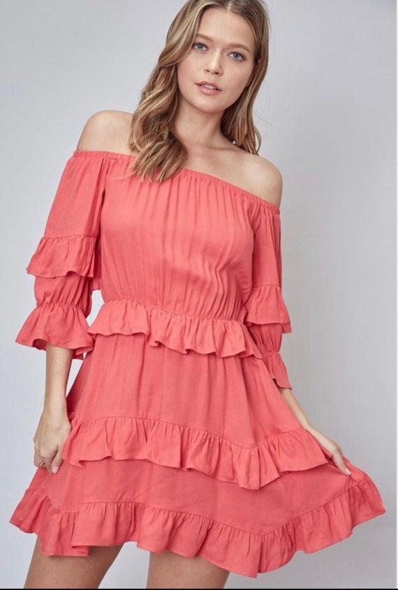 Women Ruffle Midi Dress