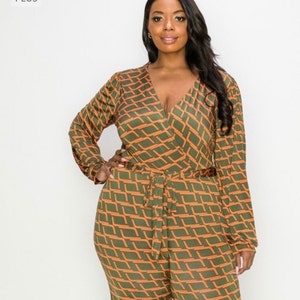 Plus Long sleeve jumpsuit