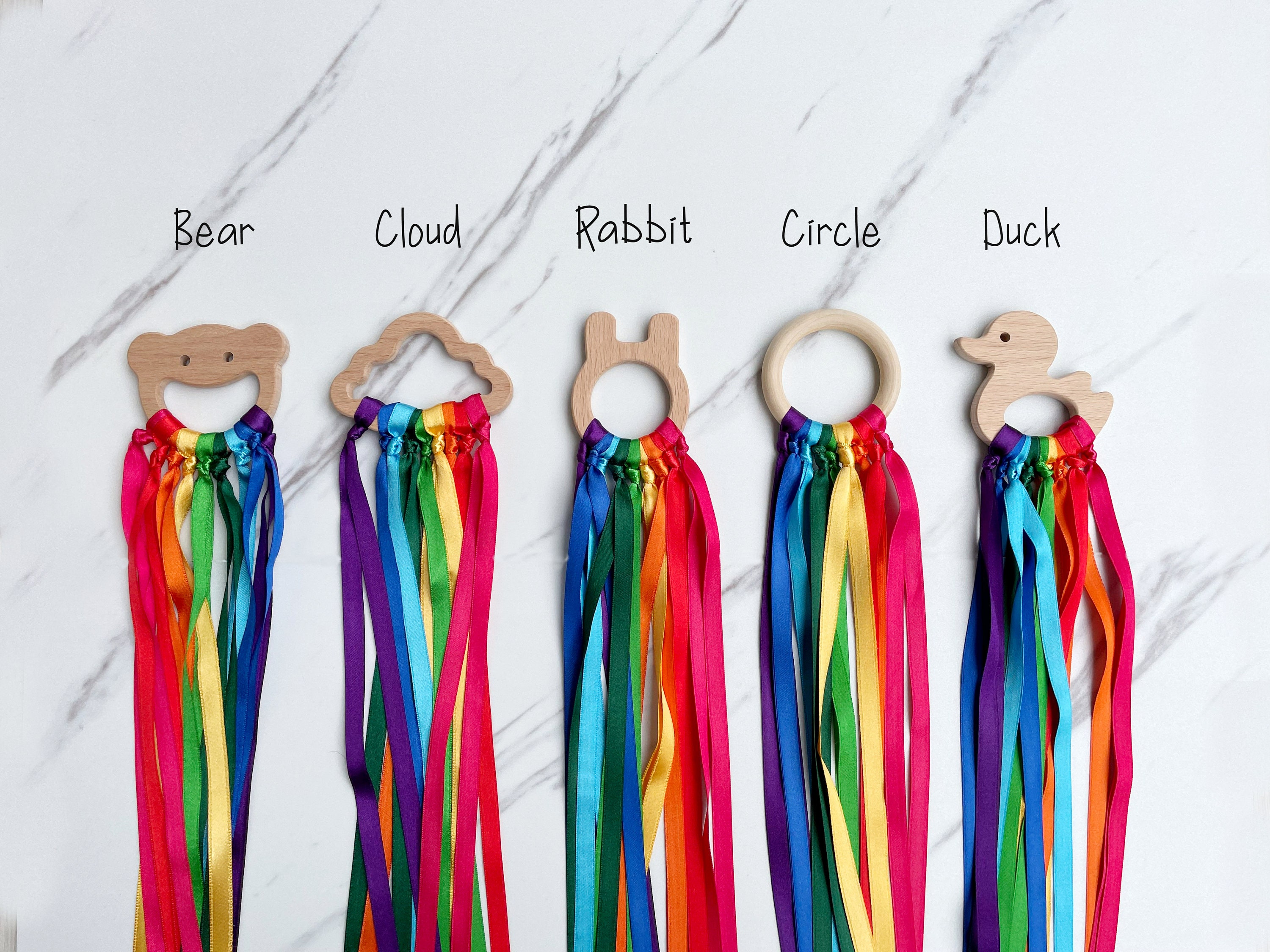 Pastel Rainbow Ribbon Wand – Mouse Loves Pig