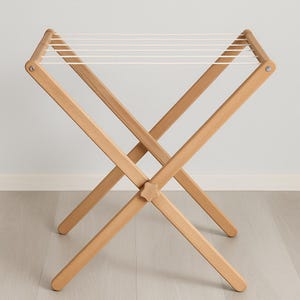 Wooden Drying Rack For Kids, Wooden Clothesline Stand, Wooden Laundry Hanger For Child, Child Size Practical Life Skills, Montessori