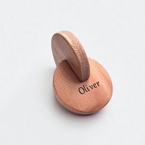 Montessori Interlocking Discs: Wooden Baby Rattle