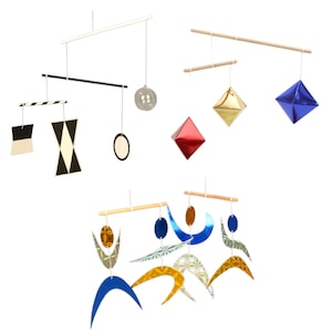 Set of 3x Montessori Mobile, Munari Mobile, Dancer Mobile, Octahedron, Mobile Bebe, Hanging Mobile, Crib Toy, Montessori Materials