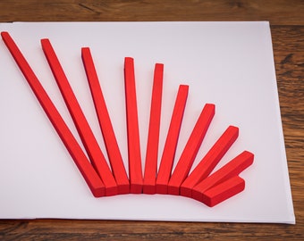 Montessori Red Rods: giocattolo matematico in legno di faggio per l'apprendimento precoce