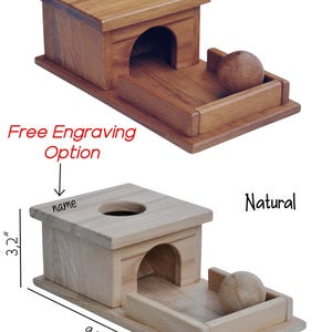 Montessori Object Permanence Box: Wooden Ball Drop Toy image 5