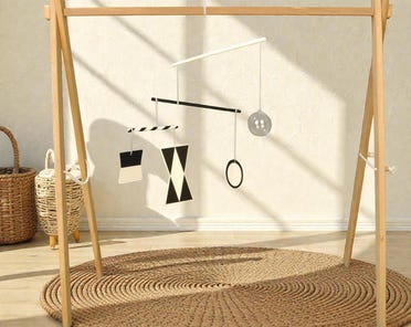 Montessori Munari Mobile, High Contrast Geometric Shapes, Baby