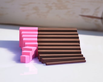 Montessori Pink Tower, Eight Steps Montesori Pink Tower, Montessori Cubes, Brown Stairs, Montessori Sensorial, Montessori Method