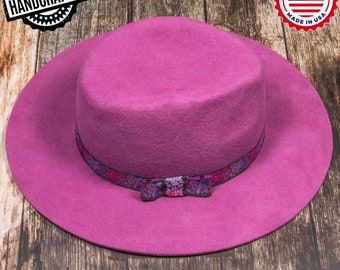 Fedora Hat Fuchsia Women Fedora .women 
