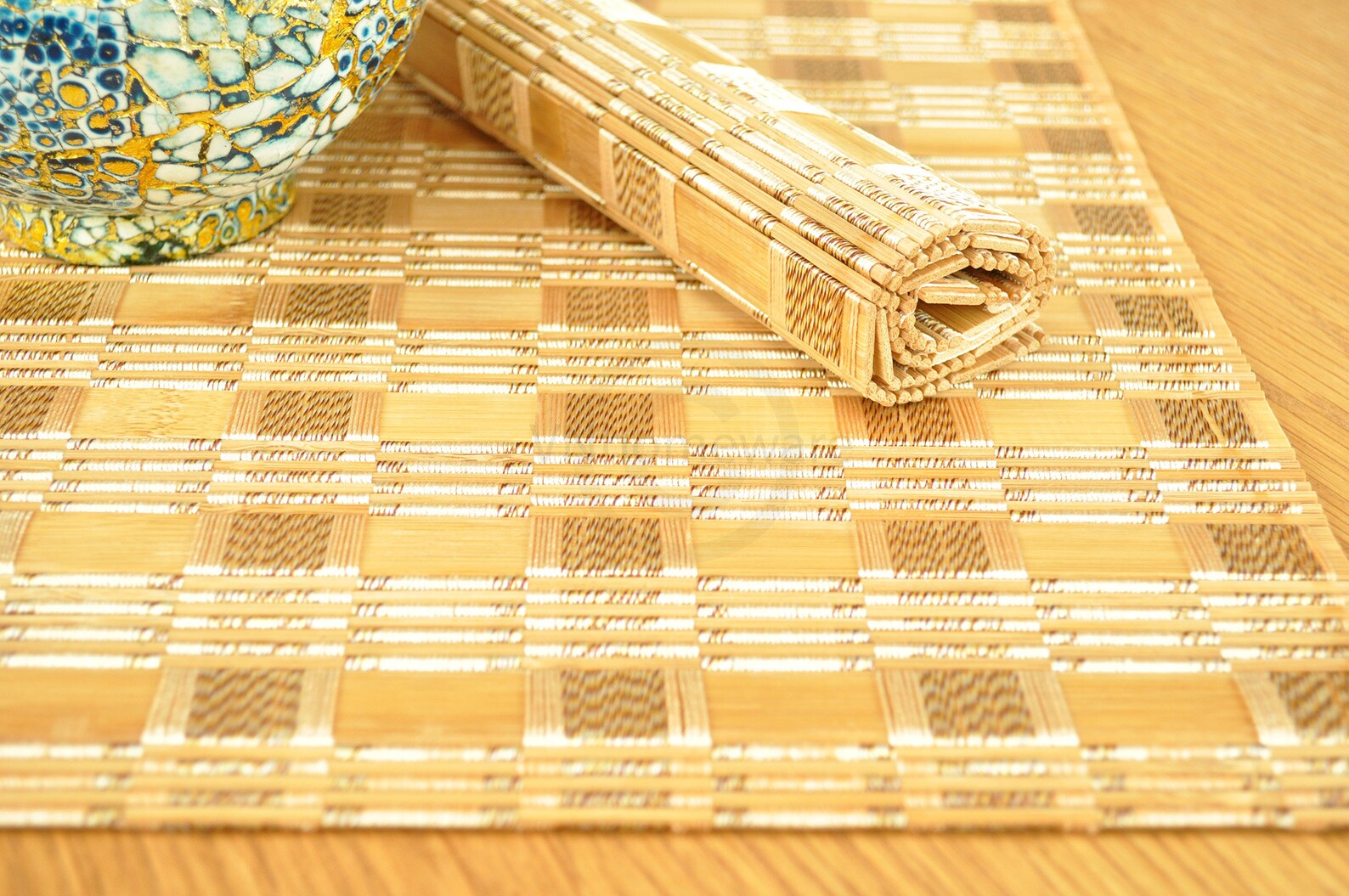 Bamboo placemats pack of 4 handmade table mats natural chunky Etsy