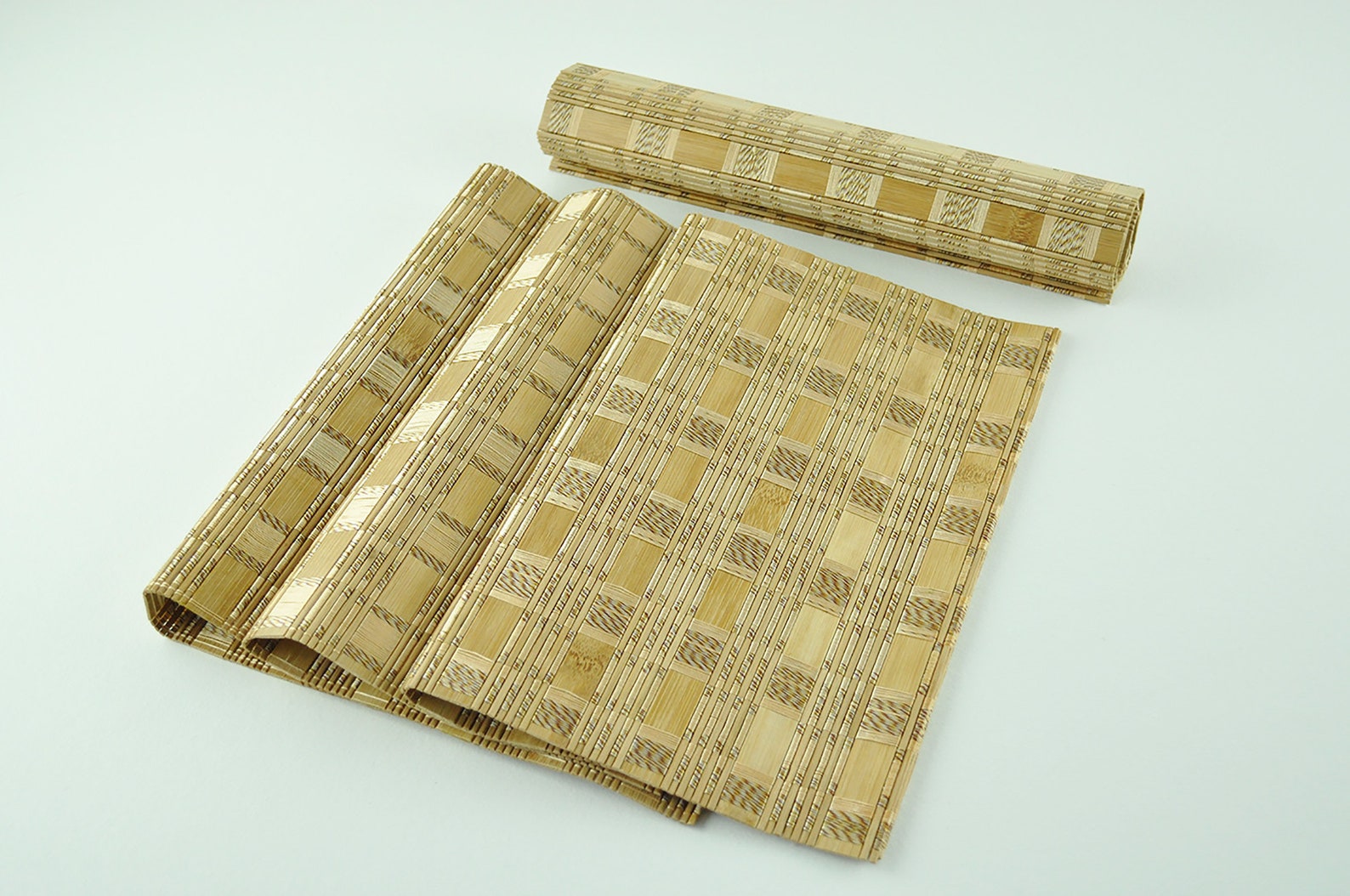 Bamboo placemats pack of 4 handmade table mats natural chunky Etsy