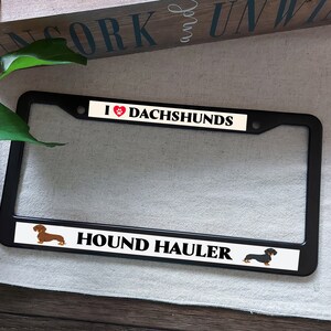 Dachshund License Plate Frame, Doxie License Plate Frame, Dachshund mom, Dachshund gift idea, mothers day