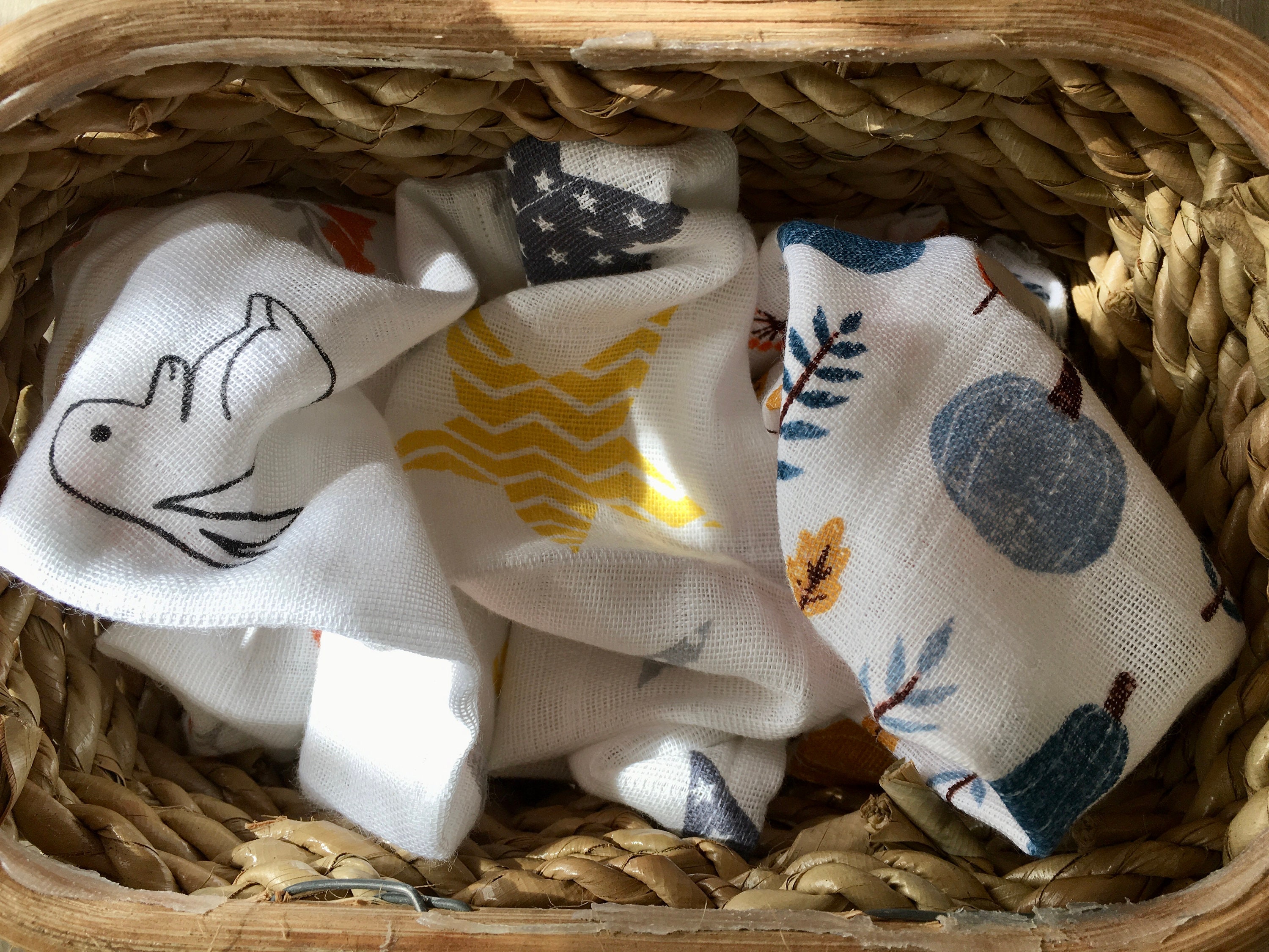 Baby Lätzchen Musselin 10 Stück Baby Musselin-Quadrate (70x70cm) – Vielseitig Als Lätzchen, Spucktuch & Windeleinlage | 100% Baumwolle Mulltücher Baby