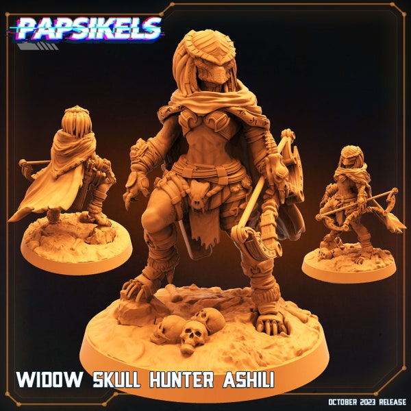 Widow Skull Hunter by Papsikels Great for Cyberpunk,Shadowrun, Stargrave,Starfinder and other Scifi Table Top Games