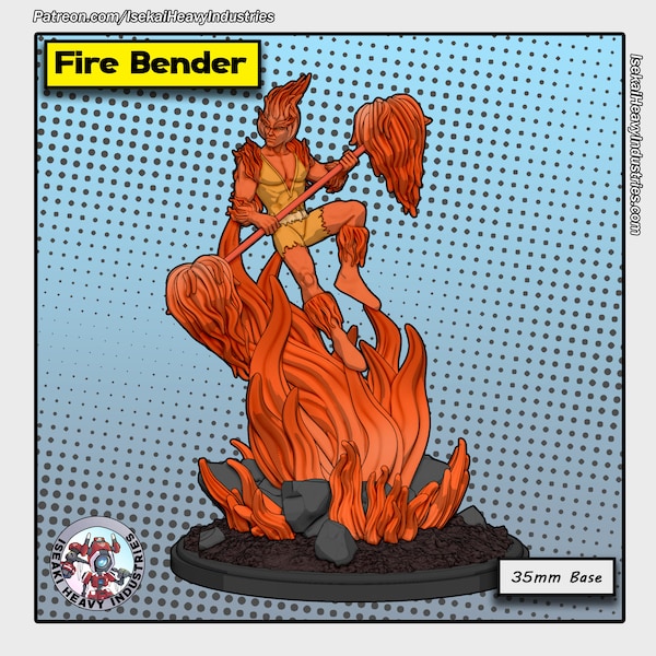 Fire Bender by Isekai Heavy Industries Great for Crisis Protocol, Superhero RPGs, and other Sci-Fi Tabletop Games