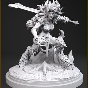 Limbo Warden Demon form 40mm on 35mm Base by C27 Miniatures Great for Crisis Protocol, Superhero RPGs, and other Sci-Fi Tabletop Games