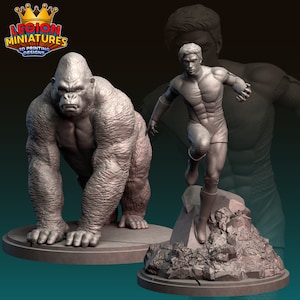 Animal Kid (with Gorilla) 40mm scale on 35mm base by Legion Miniatures Great for Display, Superhero RPGs, and other Tabletop Games