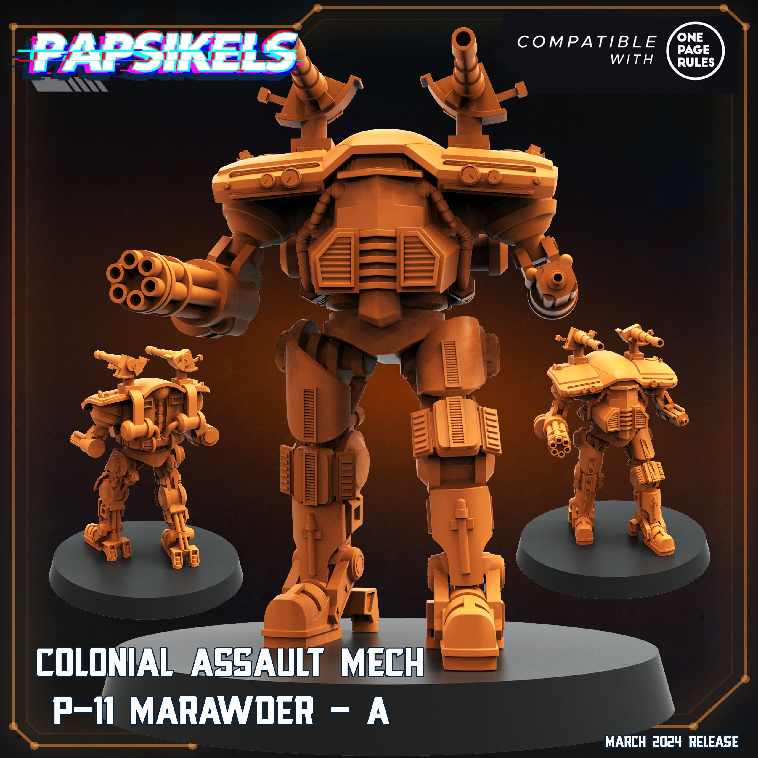 Shadowrun Mech Colonial Assault Mech P-11 Marawder by Papsikels Great for Cyberpunk ...