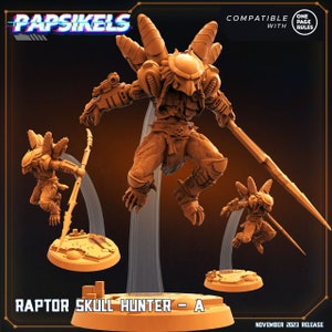 Raptor Skull Hunter by Papsikels Great for Cyberpunk,Shadowrun, Stargrave,Starfinder and other Scifi Table Top Games