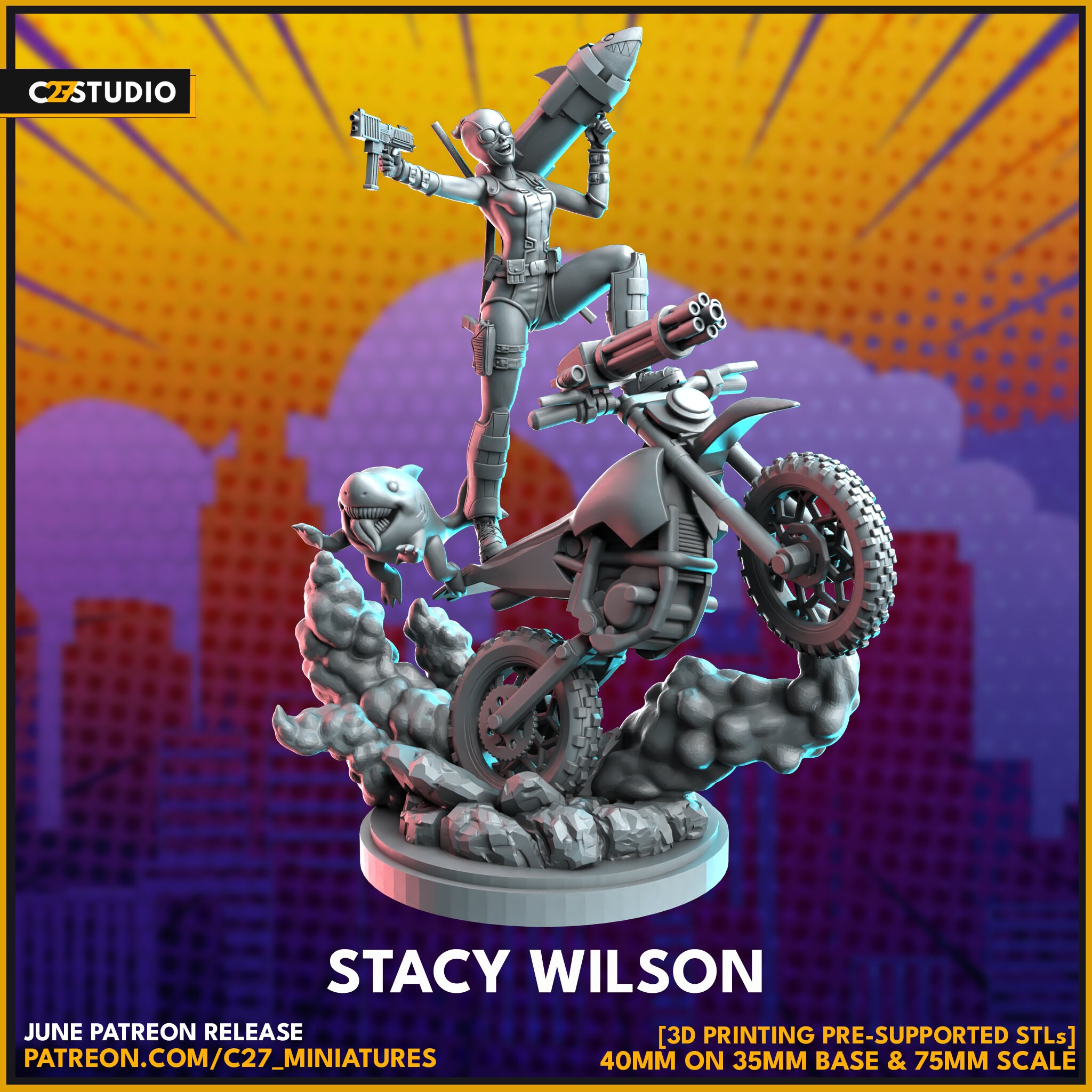 Stacy Wilson by C27 Miniatures Great for Crisis Protocol, Superhero RPGs, and other Sci-Fi Tabletop Games