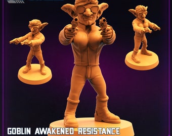 Goblin Awakened Resistance Member - Inksy by Papsikels Great for Cyberpunk, Shadowrun, Stargrave, and other Scifi Tabletop Games