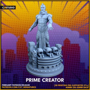 Prime Ersteller 40 mm auf 65 mm Basis von C27 Miniatures Ideal für Crisis totalrotokoll, Superhelden RPGs, und andere Sci-Fi Tabletop Spiele