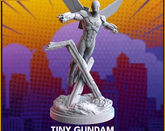 Tiny Gundam 40mm on 35mm Base by C27 Miniatures Great for Crisis Protocol, Superhero RPGs, and other Sci-Fi Tabletop Games