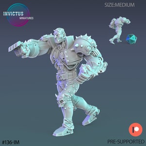 Space Cartel Leader Punch - Cosmic Pirates van Invictus Miniatures Ideaal voor cyberpunk, Starfinder en andere sci-fi-tafelspellen