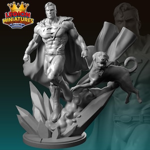Strong Dude with puppers 40mm scale on 35mm base by Legion Miniatures Great for Display, Superhero RPGs, and other Tabletop Games