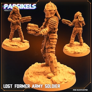 Lost Former Army Soldier by Papsikels Great for Cyberpunk, and other Sci-Fi Tabletop Games