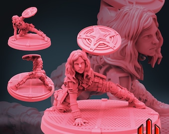 Black Scarlet Multiverse by Trident Studios Great for Crisis Protocol, Super Hero RPGs, and other Scifi Table Top Games
