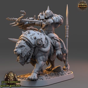 Zwoop Zauber on Cutter Cat - Zeithammer’s Green Brigade from Daybreak Miniatures