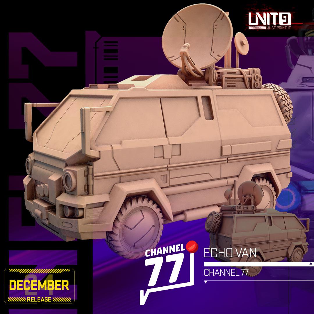 Echo Van - Channel 77 from Unit 9 Great for Cyberpunk, Human Interface, Shadowrun, and other Scifi Tabletop Game